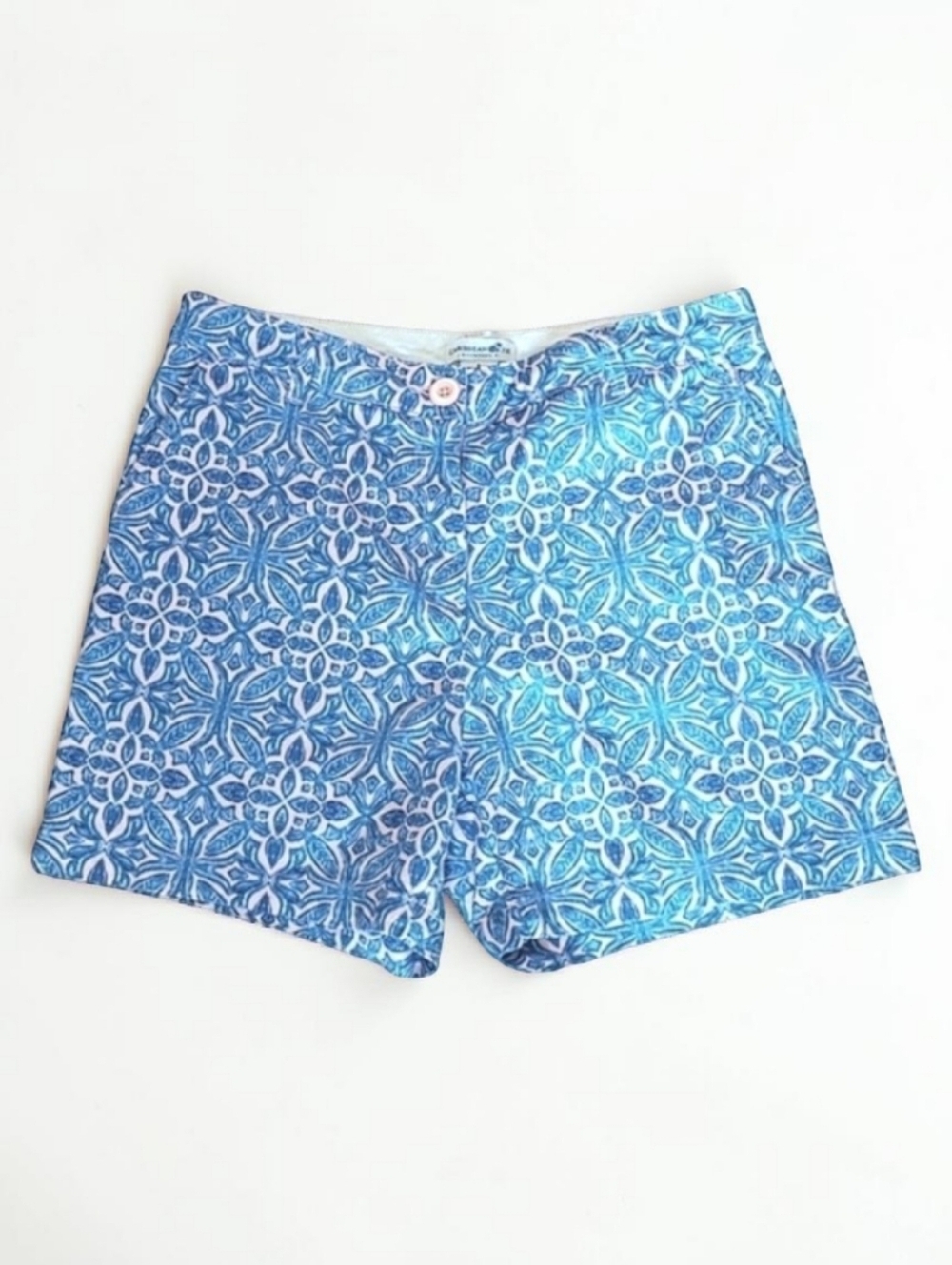 Caribbean Joe Geometric Print Shorts Stretch Resort Vacation Beach 6